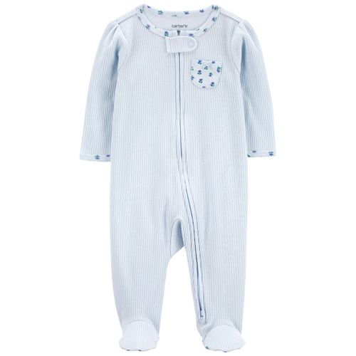 Pijama celeste bolsillo estampado para bebé niña