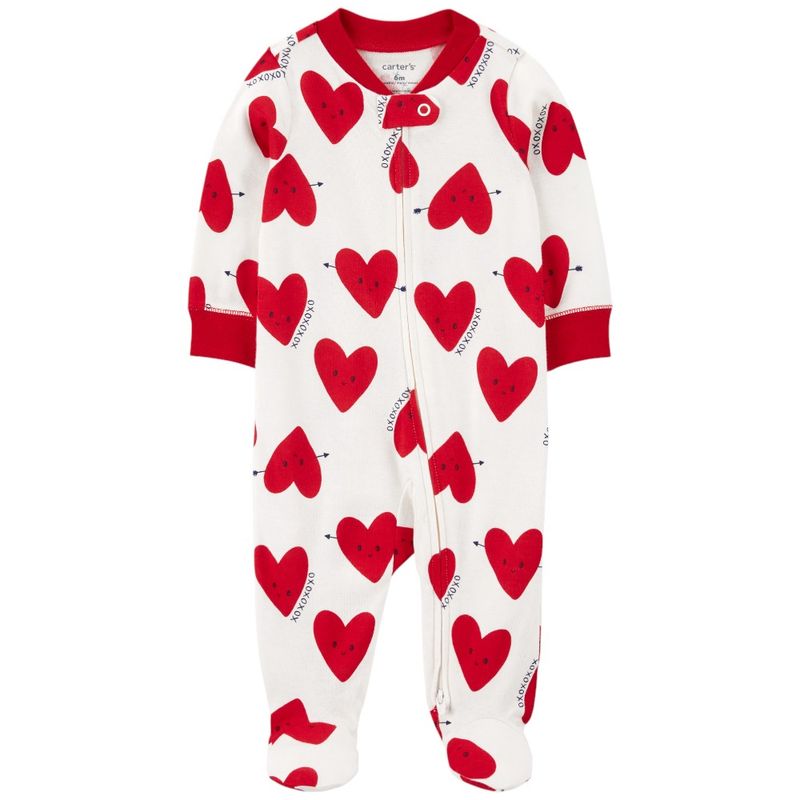 Pijama-bicolor-con-estampado-de-corazones-para-bebe-niña-104846120