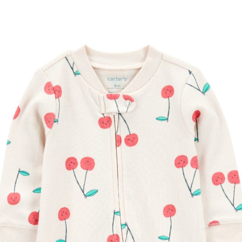 Pijama-bicolor-con-estampado-de-cerezas-para-bebe-niña-104846152