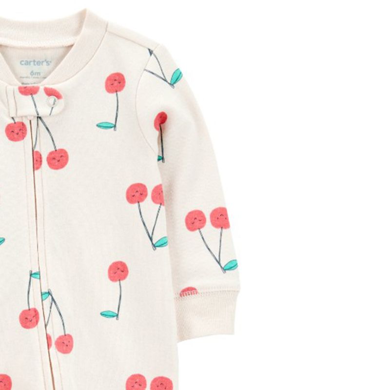 Pijama-bicolor-con-estampado-de-cerezas-para-bebe-niña-104846156