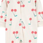 Pijama-bicolor-con-estampado-de-cerezas-para-bebe-niña-104846156