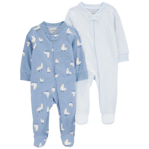 Set de 2 pijamas bicolor con estampado para bebé niño