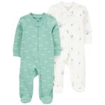 Set-de-2-pijamas-bicolor-con-estampado-para-bebe-niño-104846191