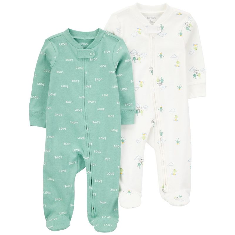 Set-de-2-pijamas-bicolor-con-estampado-para-bebe-niño-104846191