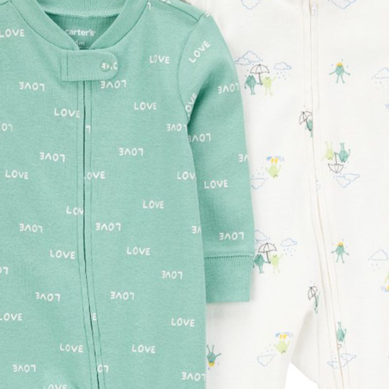 Set-de-2-pijamas-bicolor-con-estampado-para-bebe-niño-104846191
