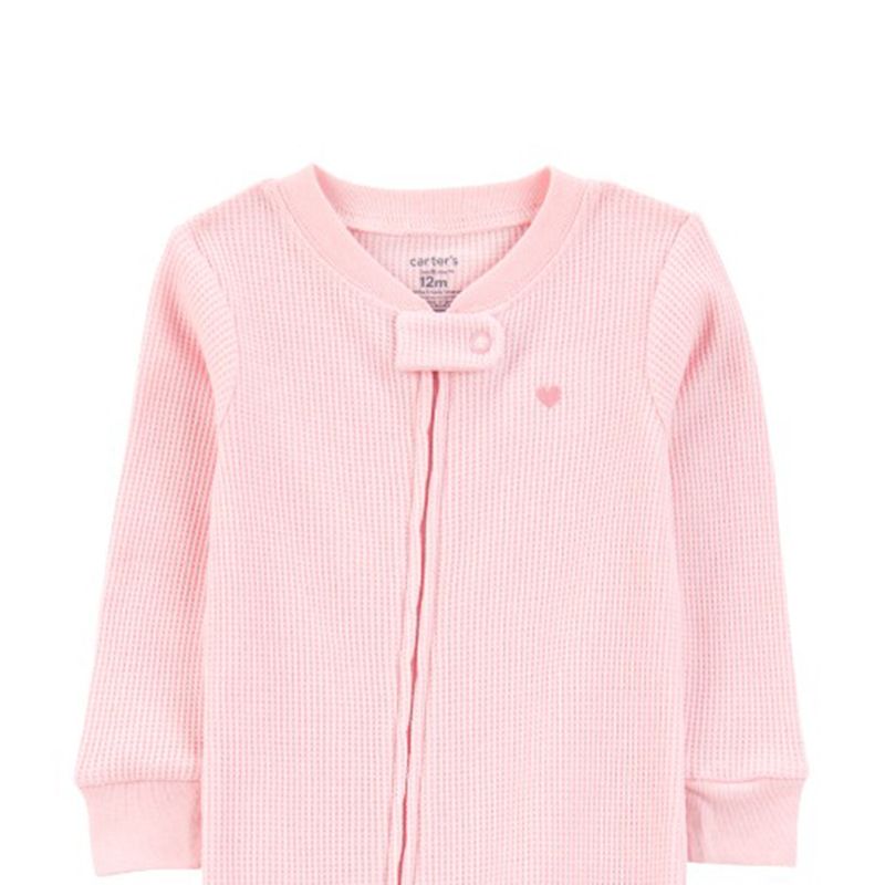 Pijama-rosada-solido-para-bebe-niña-104846293