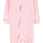 Pijama-rosada-solido-para-bebe-niña-104846293
