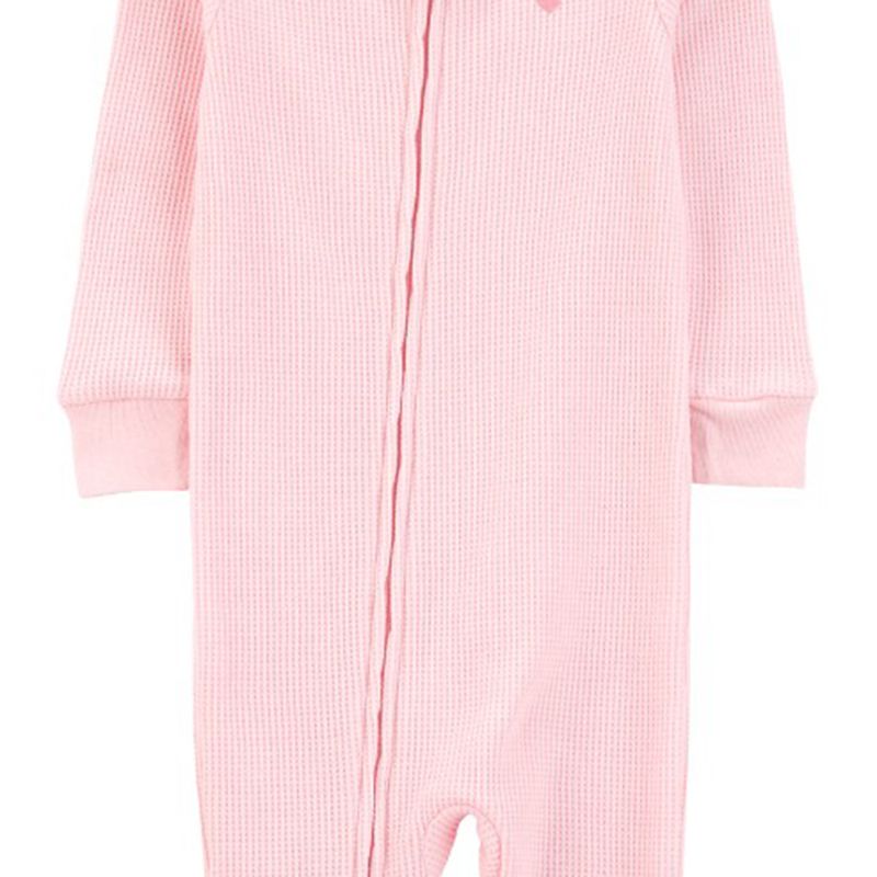 Pijama-rosada-solido-para-bebe-niña-104846293