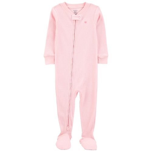 Pijama rosada sólido para bebé niña