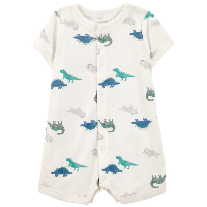 Romper-blanco-con-estampado-de-dinosaurios-para-bebe-niño-104846418