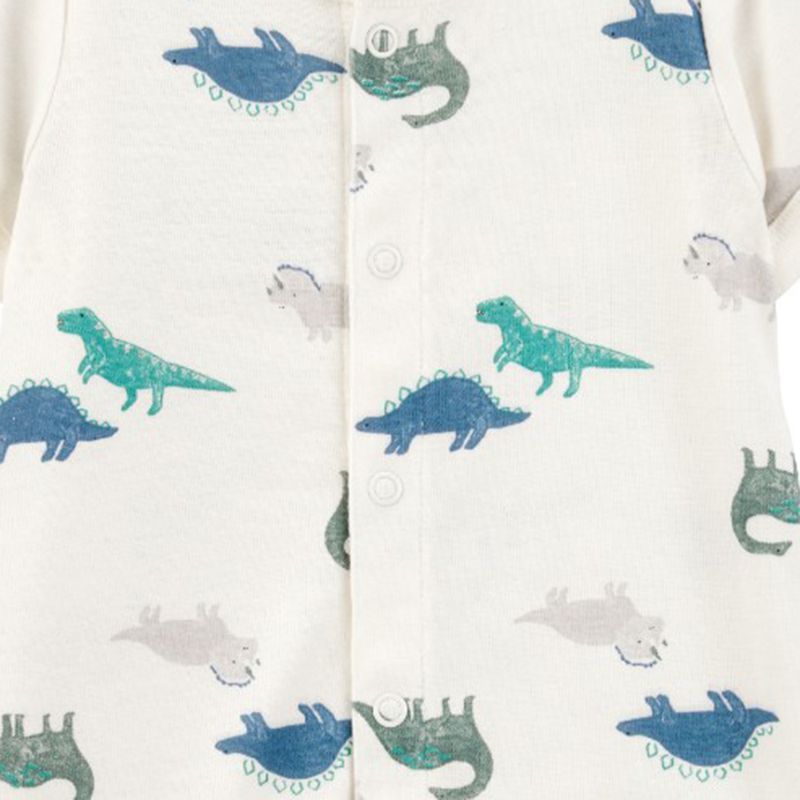 Romper-blanco-con-estampado-de-dinosaurios-para-bebe-niño-104846418