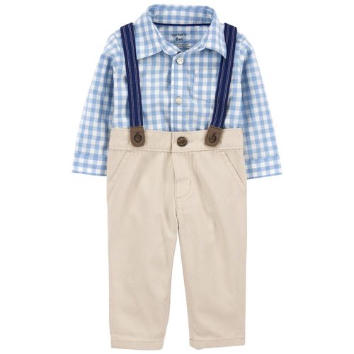 Conjunto de 3 piezas multicolor con cuadros para bebé niño