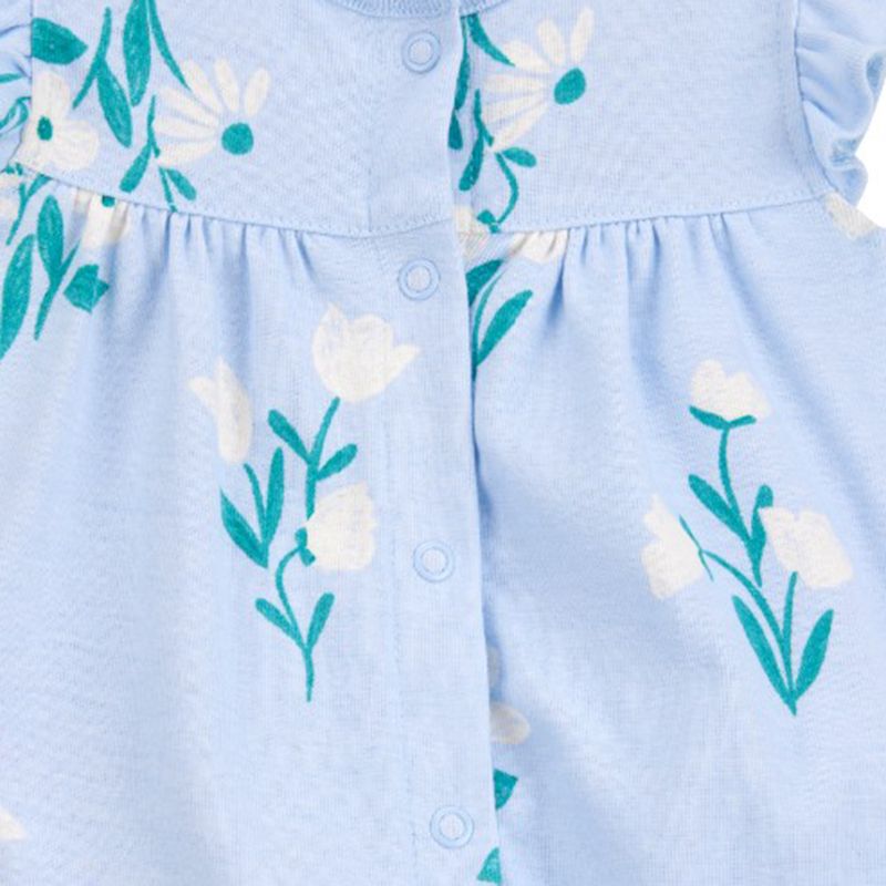 Romper-celeste-con-estampado-de-flores-para-bebe-niña-104846476