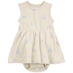 Vestido-beige-con-estampado-de-flores-para-bebe-niña-104846583