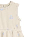Vestido-beige-con-estampado-de-flores-para-bebe-niña-104846583