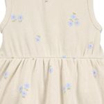 Vestido-beige-con-estampado-de-flores-para-bebe-niña-104846583