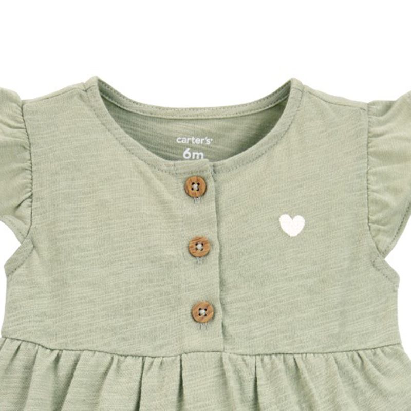 Vestido-verde-solido-para-bebe-niña-104846600