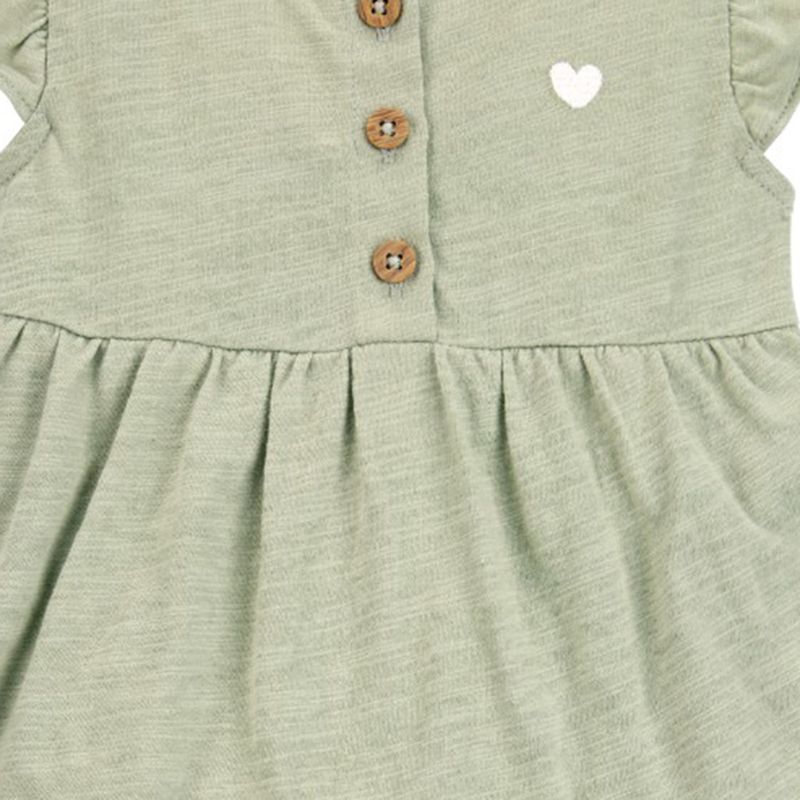 Vestido-verde-solido-para-bebe-niña-104846600
