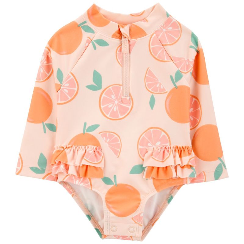 Traje-de-baño-1-pieza-anaranjado-con-estampado-para-bebe-niña-104846615