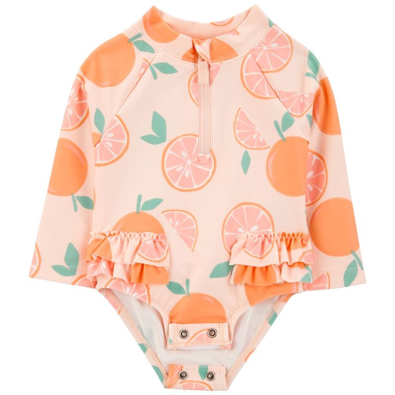 Traje-de-baño-1-pieza-anaranjado-con-estampado-para-bebe-niña-104846615