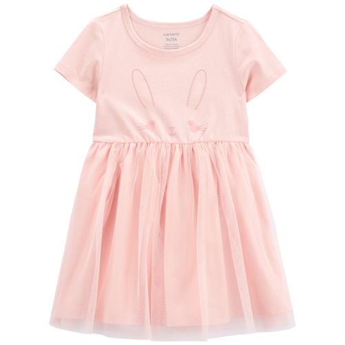 Vestido rosado con estampado para bebé niña