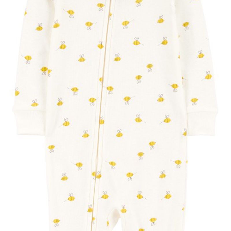 Pijama-bicolor-con-estampado-de-abejitas-para-bebe-niña-104846666