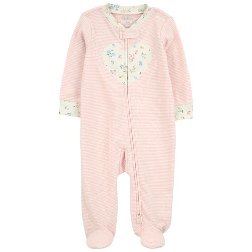 Pijama multicolor a rayas para bebé niña