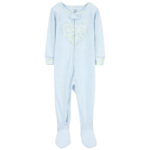 Pijama bicolor a rayas para niña