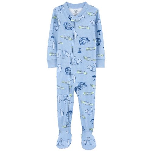 Pijama celeste con estampado para niño