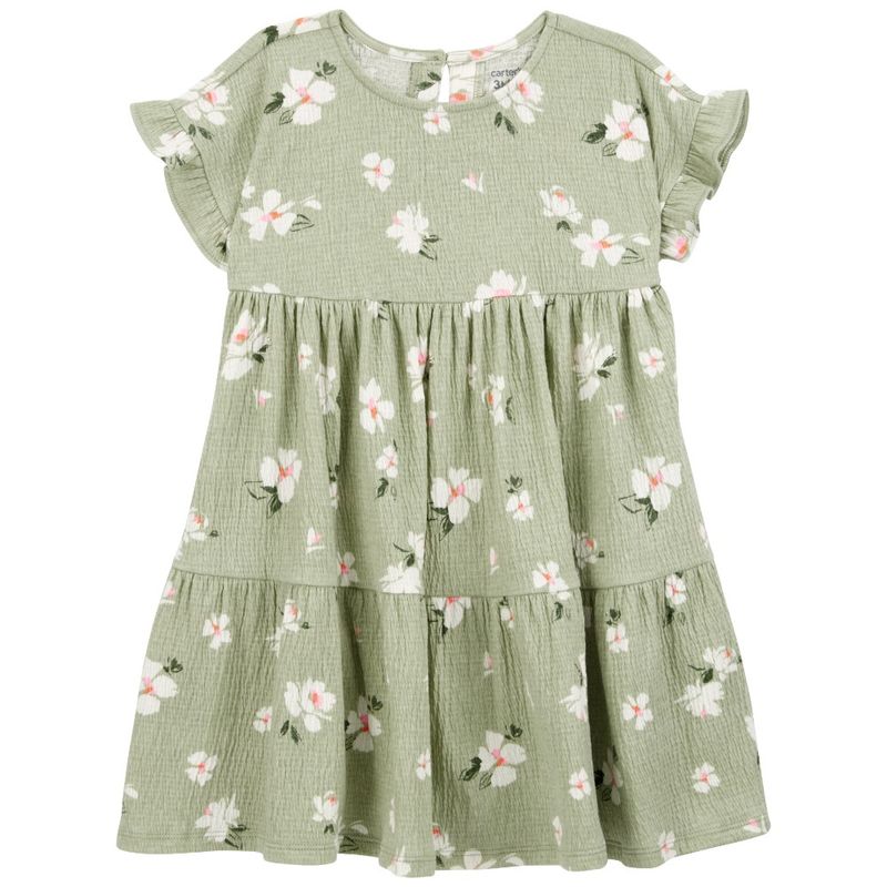 Vestido-verde-con-estampado-de-flores-para-niña-104846782