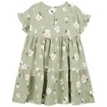 Vestido-verde-con-estampado-de-flores-para-niña-104846782