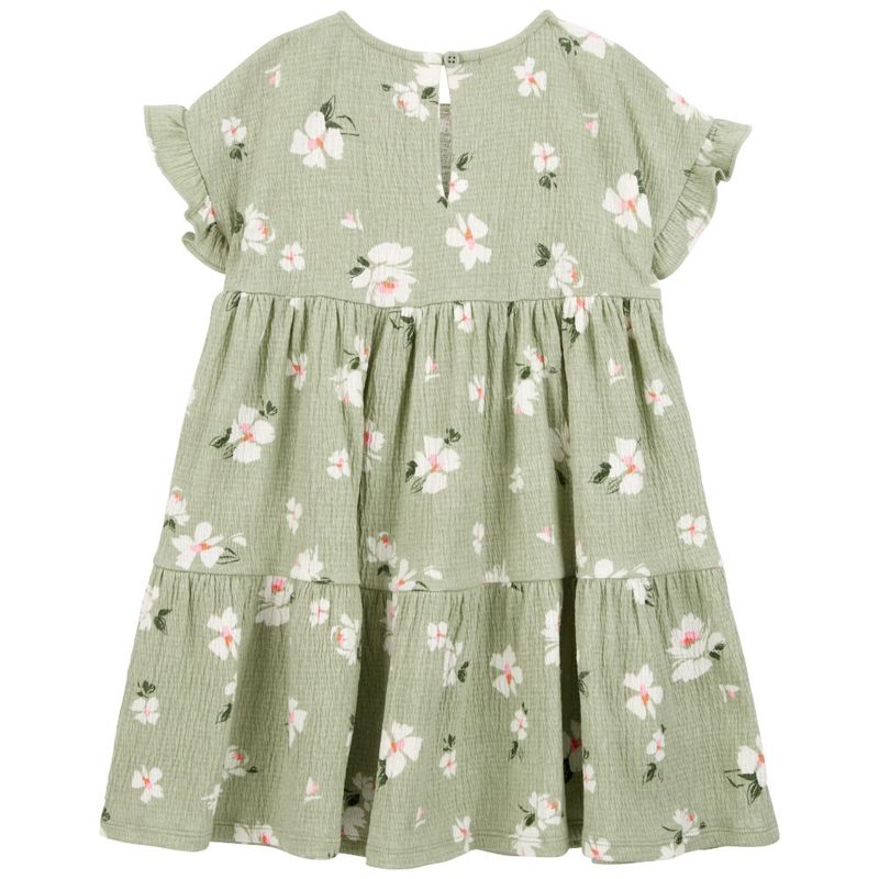 Vestido-verde-con-estampado-de-flores-para-niña-104846782