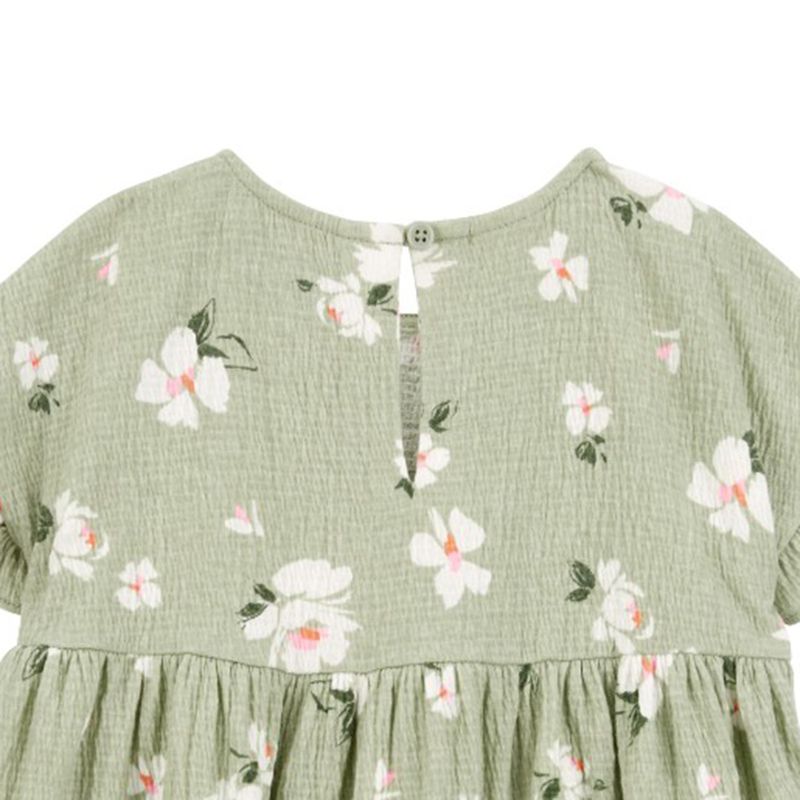 Vestido-verde-con-estampado-de-flores-para-niña-104846782