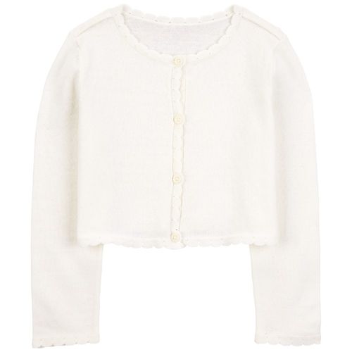 Suéter blanco sólido para niña