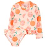 Traje-de-baño-2-piezas-anaranjados-con-estampado-para-niña-104846833