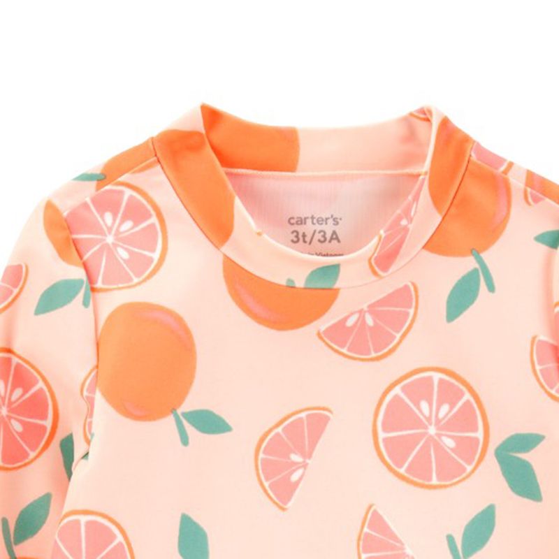 Traje-de-baño-2-piezas-anaranjados-con-estampado-para-niña-104846833