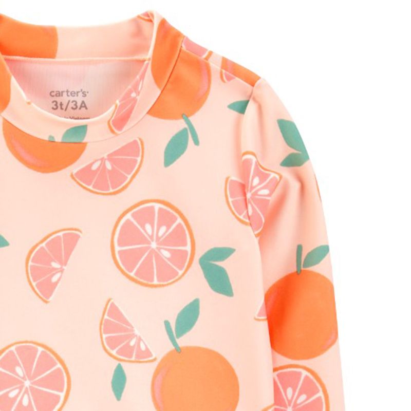 Traje-de-baño-2-piezas-anaranjados-con-estampado-para-niña-104846833
