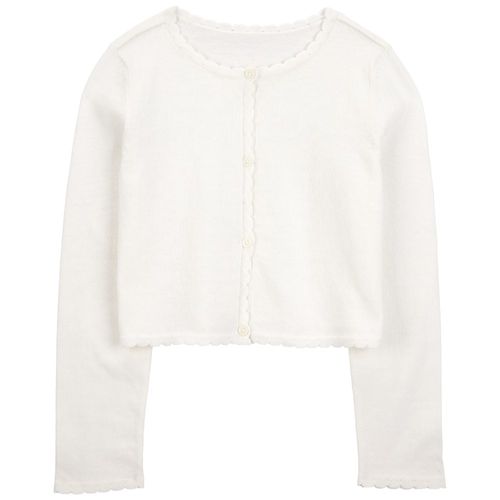 Suéter blanco sólido para niña