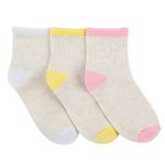 Set-de-6-pares-de-calcetines-multicolor-solido-para-niña-104846967