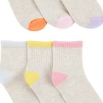 Set-de-6-pares-de-calcetines-multicolor-solido-para-niña-104846967