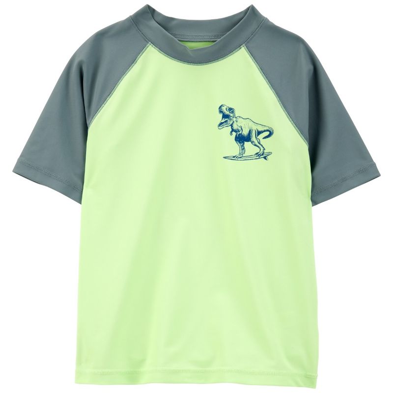 Camiseta-bicolor-con-estampado-de-dinosaurio-para-niño-104846972