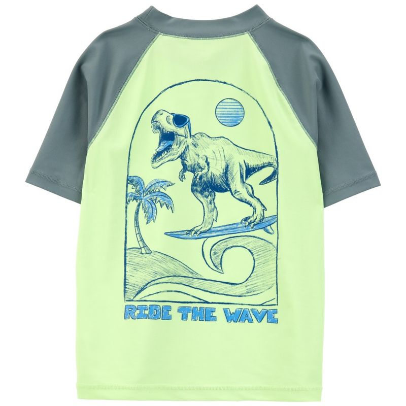 Camiseta-bicolor-con-estampado-de-dinosaurio-para-niño-104846972