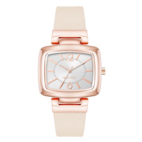 Reloj Nine West análogo cuero blanco para mujer