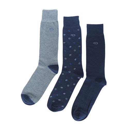Pack de 3 pares de calcetines Oscar de la Renta azules para hombre