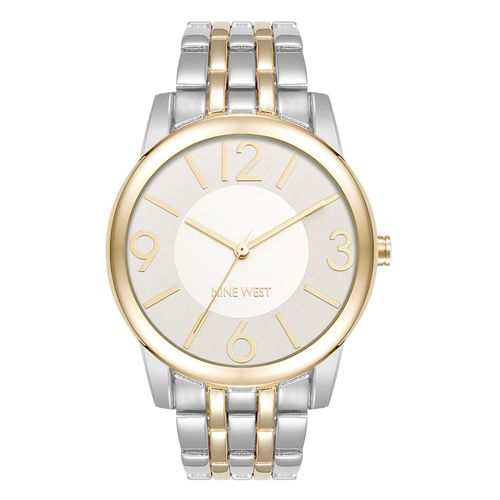 Reloj Nine West análogo de metal bicolor para mujer