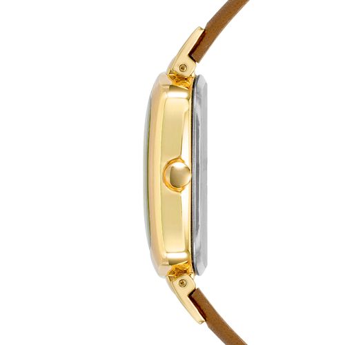 Reloj Nine West análogo cuero café para mujer