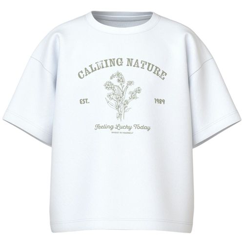 Blusa blanca con estampado para niña