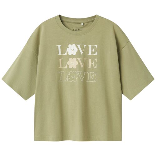 Blusa verde con estampado para niña