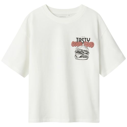 Camiseta blanca con estampado para niño