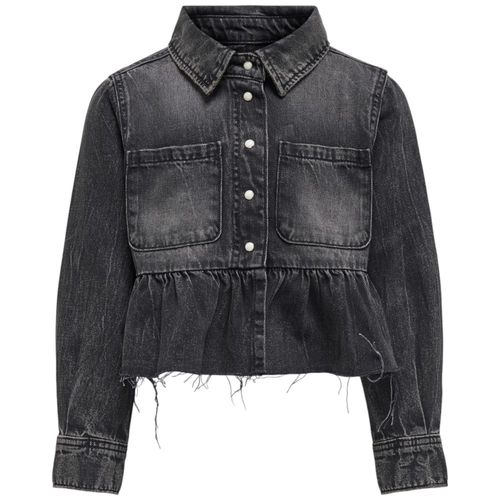 Blusa vaquera negra para niña